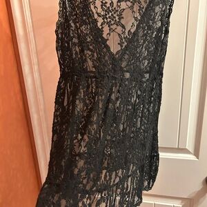 Black Lace Sheer flowy top